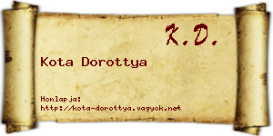Kota Dorottya névjegykártya