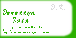 dorottya kota business card